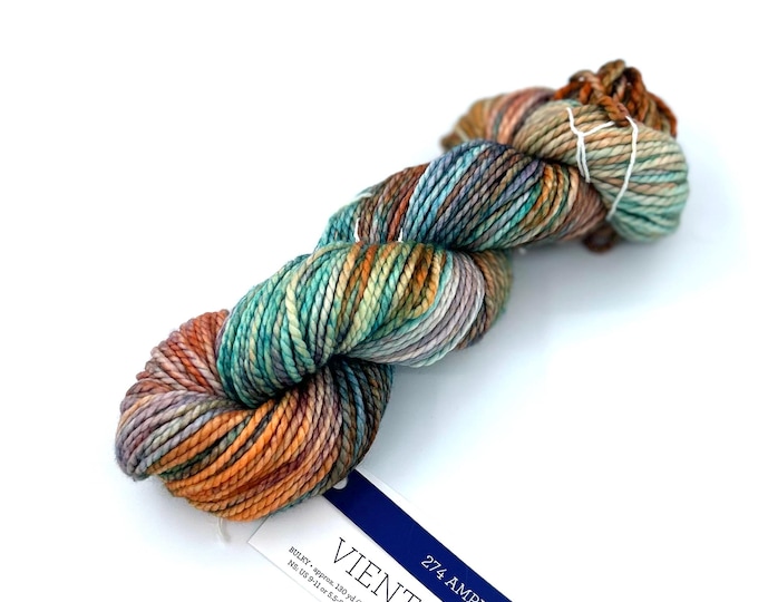 New!! Malabrigo Vientos Yarn, Amphibian, 274, Bulky, 100% Superwash Merino Wool.