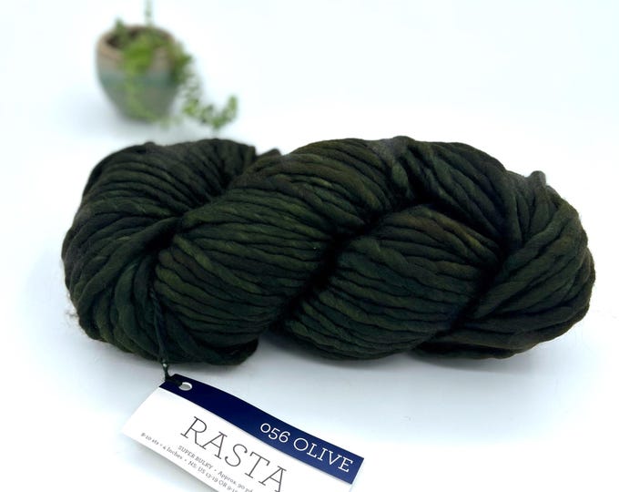 Malabrigo Rasta Yarn, **NEW COLOR**, Super Bulky, 100% Merino Wool, 056 Olive