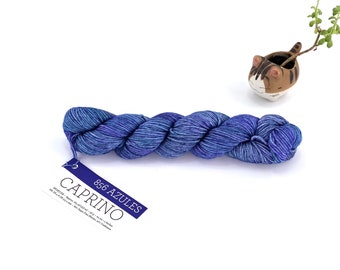 Malabrigo Caprino, 856Azules , Super Fine Merino and Cashmere, DK weight yarn