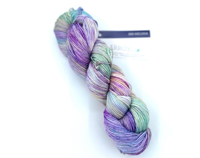 New Color!!! Malabrigo Arroyo Yarn, 100% Superwash Merino Wool, 266 Melissa, Sport weight