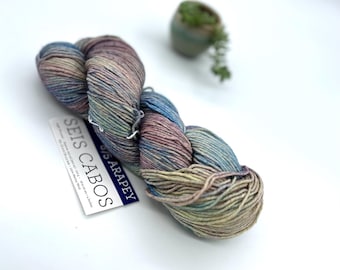 Malabrigo Seis Cabos yarn, Light Worsted weight, 100% Superfine Merino Wool, 875 Arapey