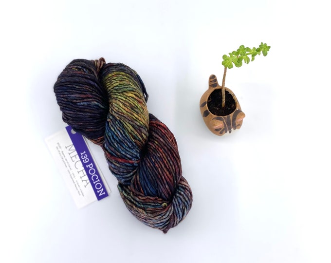 Malabrigo Mecha Yarn, Bulky weight yarn, 100% Merino Wool, 139 Pocion