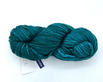 Malabrigo Rasta Yarn,  Super Bulky Merino Wool, Teal Feather 412, Merino Wool