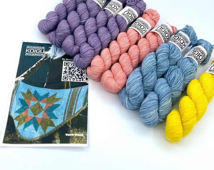 Clint Shawl Yarn Pack By Moonstruck Knits, fingering weight yarn