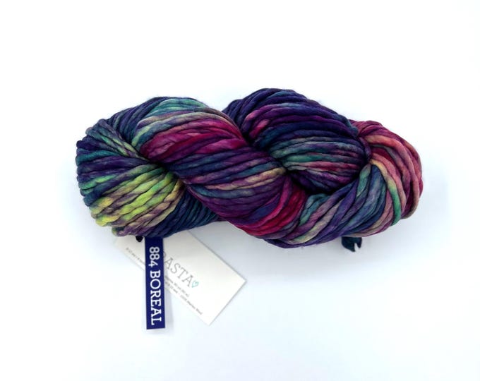 Malabrigo Rasta Yarn, Super Bulky, 100% Merino Wool, 884 Boreal