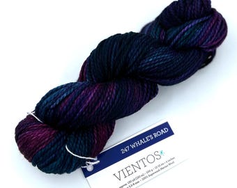 Malabrigo Vientos Yarn, Whale’s Road, 247, Bulky, 100% Superwash Merino Wool.