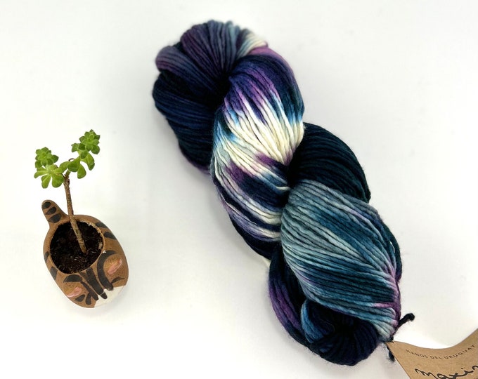 Manos del Uruguay Maxima, Purple Rain, 100% Merino Wool Yarn, Worsted