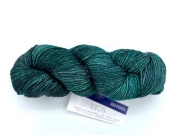 Malabrigo Rios Yarn Pines 213, Worsted weight,  100% Merino Wool
