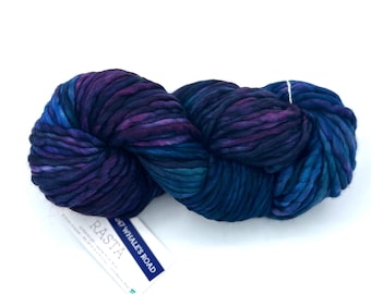 Malabrigo Rasta Yarn Whales Road -  Super Bulky 100% Merino Wool for Hats, Cowls, Scarves, Sweaters and Blankets