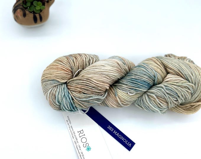 New Color!!! Malabrigo Rios Yarn, Magnolia, 263 Worsted, 100% Superwash Merino Wool
