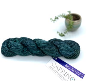 Malabrigo Caprino, 855 Aguas, Super Fine Merino and Cashmere, sport/DK weight yarn