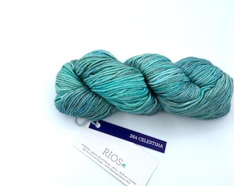 New Color!!! Malabrigo Rios Yarn, Celestina, 264, Worsted, 100% Superwash Merino Wool