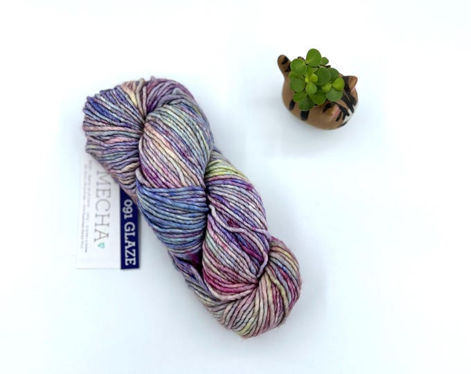 Malabrigo Mecha Yarn in Glaze, Bulky weight yarn, 100% Merino Wool