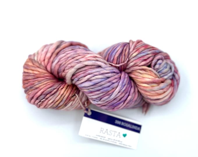 Malabrigo Rasta Yarn, Super Bulky, 100% Merino Wool, 398 Rosalinda