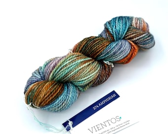 New!! Malabrigo Vientos Yarn, Amphibian, 274, Bulky, 100% Superwash Merino Wool.
