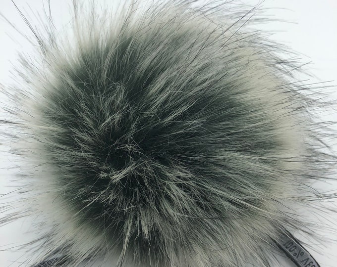 Aheadhunter faux fur Pom Pom - Premium "raccoon" Pom Pom  - hat topper - knit crochet supplies