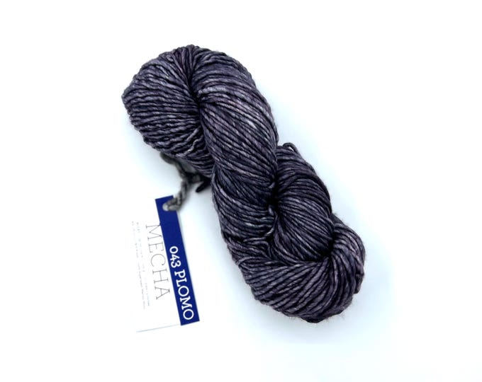 Malabrigo Mecha Yarn, Bulky weight yarn, 100% Merino Wool, Plomo