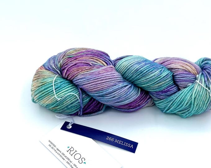 New Color!!  Malabrigo Rios Yarn, Melissa, 266, Worsted, 100% Superwash Merino Wool