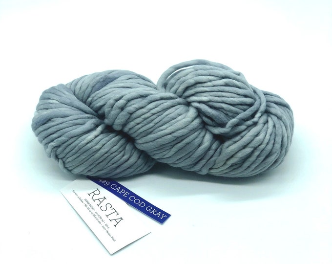 Malabrigo Rasta Yarn, Super Bulky, 100% Merino Wool, Cape Cod Gray, 093