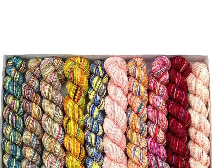 Koigu KPPM pencil box, Sugar Maple, fingering weight yarn