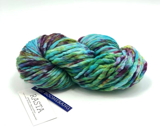 Malabrigo Rasta Yarn, **NEW COLOR** Super Bulky,100% Merino Wool, Boomerang 197