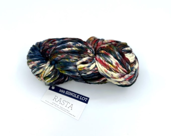 Malabrigo Rasta Yarn, Super Bulky, 100%  Merino Wool, Single Dye lot, unique color, red yellow blue