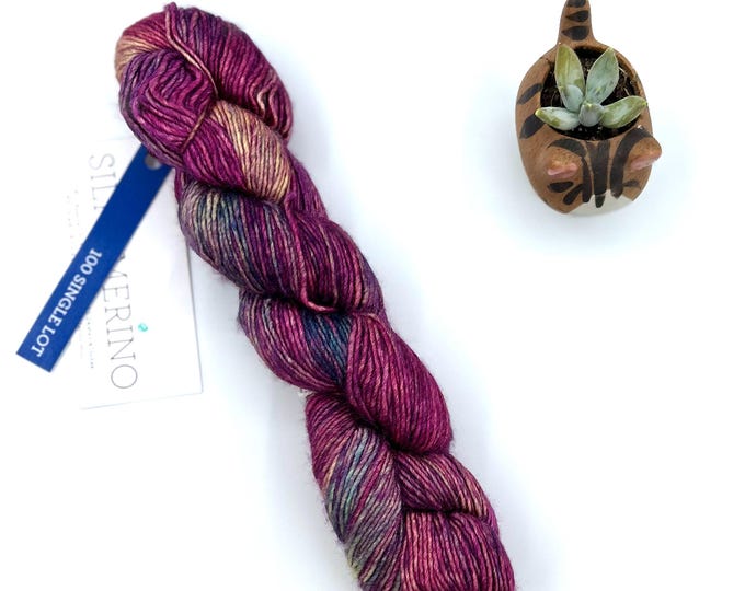 Malabrigo Silky Merino, Dk weight yarn, single lot, pink and multi