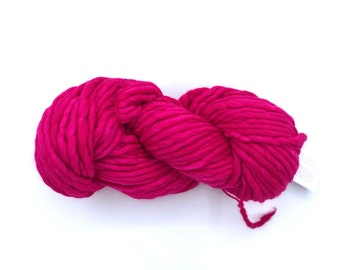 Malabrigo Rasta Yarn, Super Bulky, 100% Merino Wool, 093 Fuscia, Pink Merino Wool