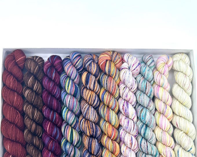 Koigu KPPPM pencil box, Scarlotto, fingering weight yarn