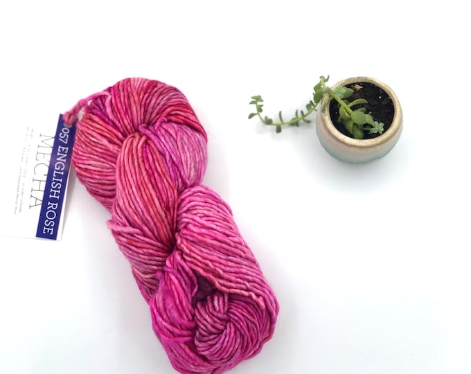 Malabrigo Mecha Yarn, Bulky weight yarn, 100% Merino Wool, english rose, 057