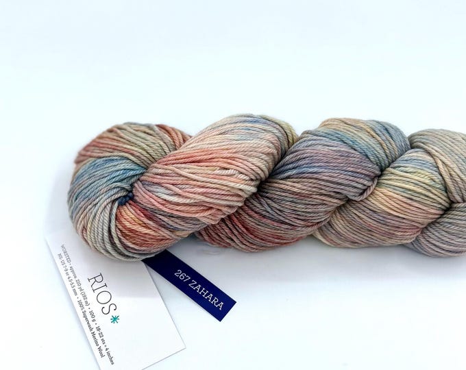 New Color!! Malabrigo Rios Yarn, Zahara, 267, Worsted, 100% Superwash Merino Wool.