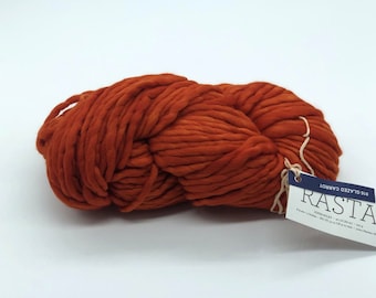 Malabrigo Rasta Yarn, Super Bulky, 100% Merino Wool, 016 Glazed Carrot, Orange Merino Wool