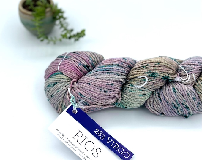 Malabrigo Rios Yarn + Hat Knitting Pattern, Worsted, Virgo, 100% Superwash Merino Wool
