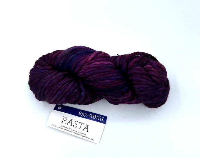 Malabrigo Rasta Yarn, Super Bulky, 100% Merino Wool, Abril, Merino Wool