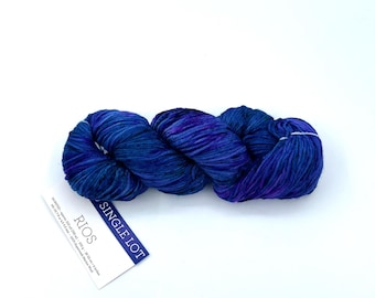 Malabrigo Rios Yarn, Purple Speckled Merino Wool, Worsted Weight, single lot