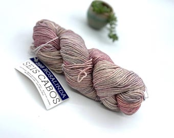 Malabrigo Seis Cabos yarn, Light Worsted weight, 100% Superfine Merino Wool, Rosalinda