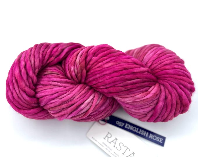 Malabrigo Rasta Yarn, Super Bulky,100% Merino Wool, English rose 057