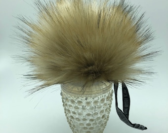 Aheadhunter faux fur Pom Pom - Premium "raccoon" Pom Pom  - hat topper - knit crochet supplies