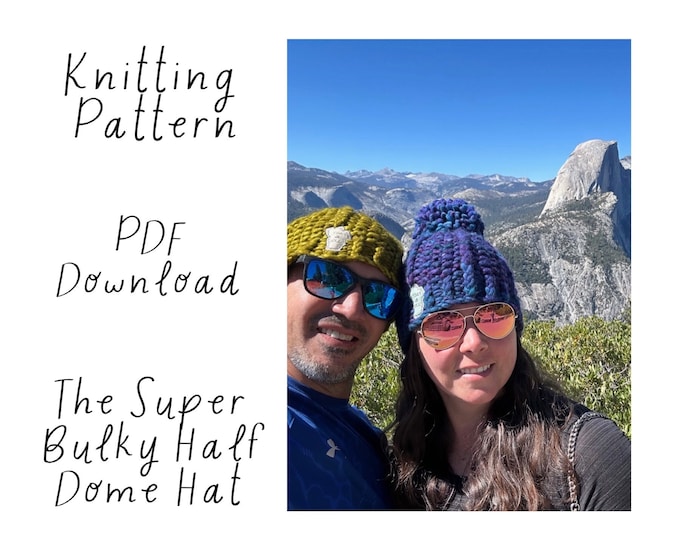 Hat Knitting Pattern, Super Bulky Half Dome Hat, Seed and Stripe pattern, Malabrigo Rasta Hat Pattern, PDF download