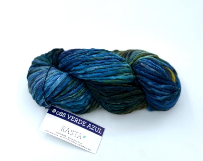 Malabrigo Rasta Super Bulky Merino Yarn, 086 Verde Azule