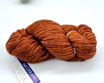 Malabrigo Rasta Yarn, **NEW COLOR**, Super Bulky, 100% Merino Wool, 142 Caramel