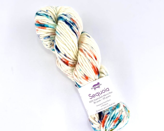 Baah Yarn Sequoia,  Super Bulky, 100%  Merino Wool, Berry Swirl, Superwash