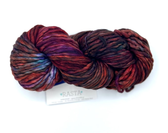 Malabrigo Rasta Yarn Marte - Super Bulky 100% Merino Wool for Hats, Cowls, Sweaters and Blankets
