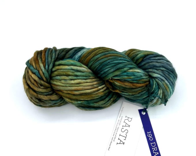 Malabrigo Rasta Yarn, Super Bulky,100% Merino Wool, Draco 190