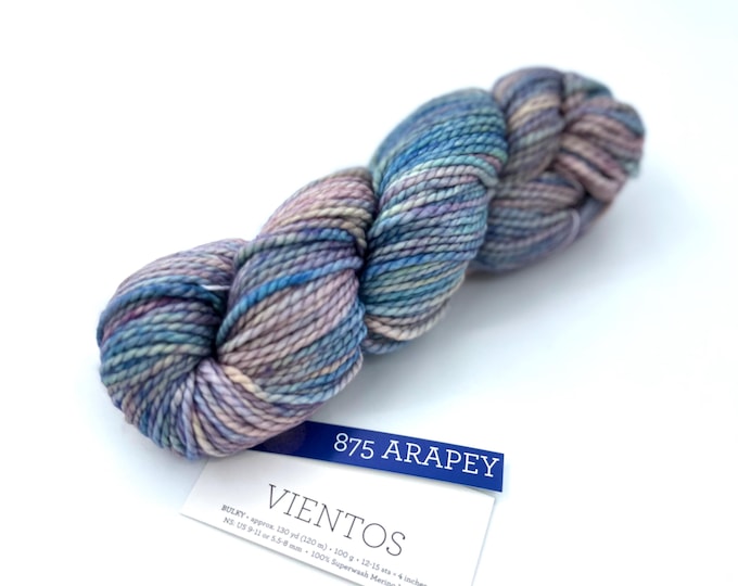 New!! Malabrigo Vientos Yarn, Arapey, 875, Bulky, 100% Superwash Merino Wool.