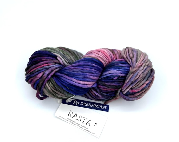 Malabrigo Rasta Yarn, **NEW COLOR**, Super Bulky, 100% Merino Wool, 302 Dreamscape from the Madre Tierra Collection