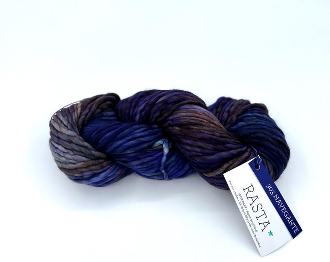 Malabrigo Rasta Yarn, **NEW COLOR**, Super Bulky, 100% Merino Wool, 303 Navegante from the Madre Tierra Collection