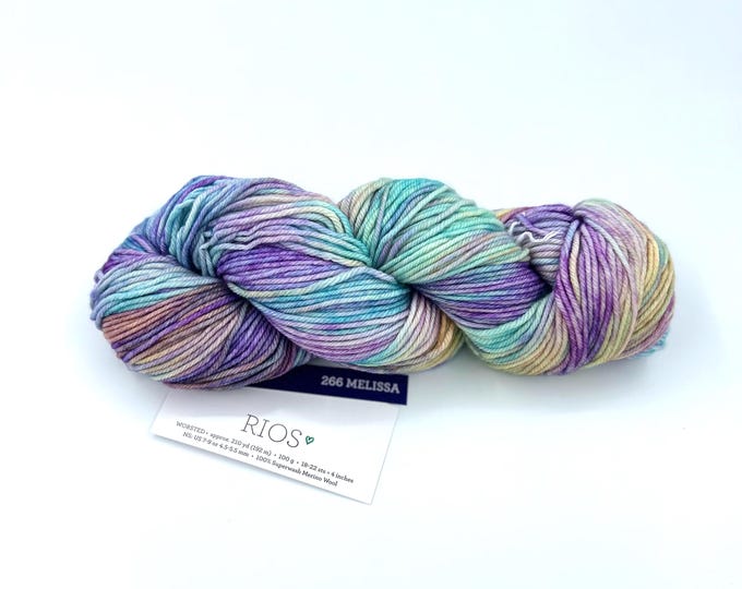 New Color!!  Malabrigo Rios Yarn, Melissa, 266, Worsted, 100% Superwash Merino Wool