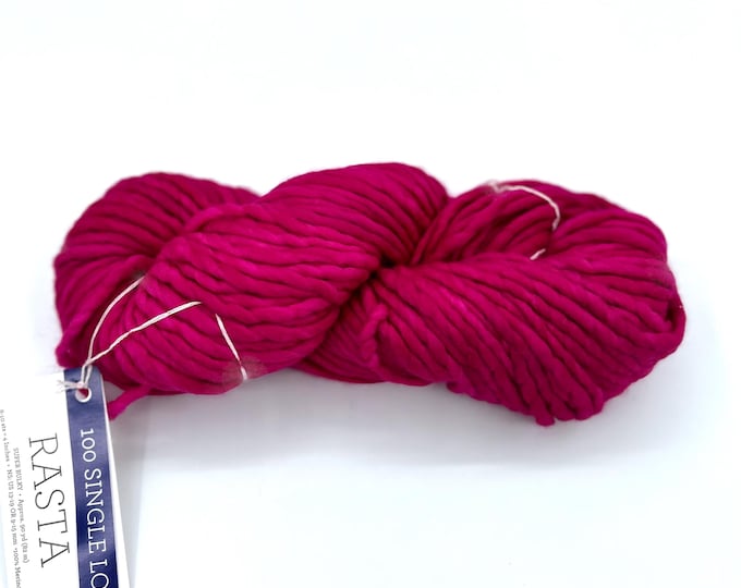 Malabrigo Rasta Yarn, Super Bulky, 100%  Merino Wool, Single Dye lot, Hot Pink