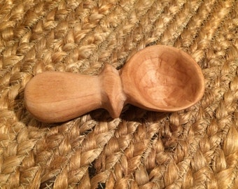 Wooden Coffee Scoop, Rustic Kitchen Utensil Retro Coffee Measuring Spoon in Wood